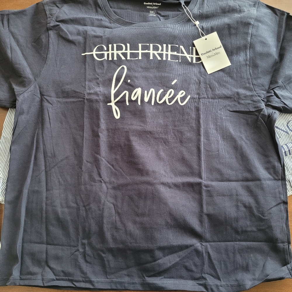 Miss To Mrs Collection with 'Girlfriend Fiancée' Print.